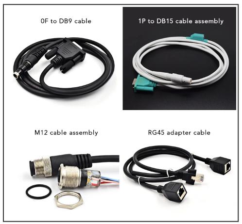 male female power connector M12 COGNEX Industrial Camera Connector to DB9 DB15 RJ45 VGA USB Cable Assembly